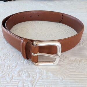 Coach Leather Belt Solid Brass British Tan 34"